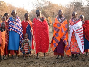 57. Massai Village near Pornin. The women love colors.