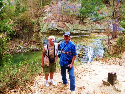 Another hiker, the only one we saw on the hike, volunteered to take our picture. 