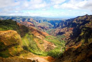 Back in my youthful 40s, I did a couple of 10-miile hikes  in Kauai's Waimea Canyon, aka Hawaii's Grand Canyon. -- Wikipedia Photo