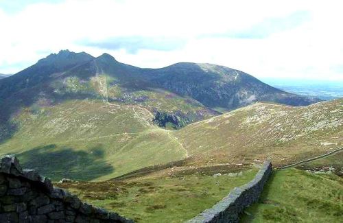 Some say the Mourne Mountains  in Ireland were Lewis' inspiration for the land of Narnia.  -- Wikipedia photo 