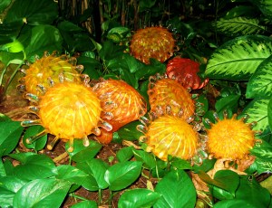 But I will never be so busy that I forget to smell the flowers, or in this case, admire the ones created in glass by Dale Chihuly. == Photo by Pat Bean 