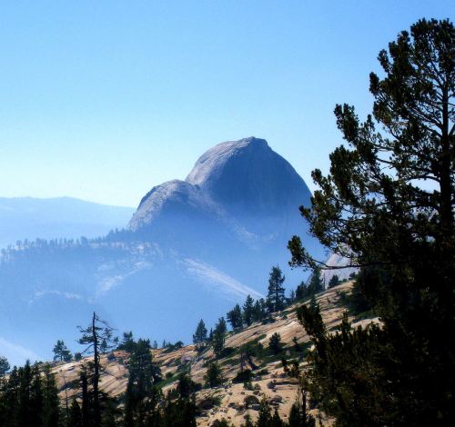 Yosemite's Half Dome, which Nevada Barr wrote about in "High Country."