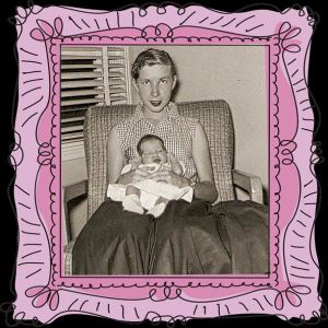 I love this photo of my and my daughter, Deborah, taken when she was only five days old -- but not the chair I'm sitting in. 