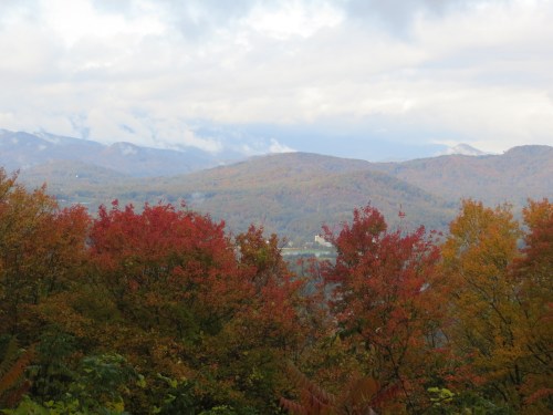 Even gray days are colorful on a fall day traveling the Blue Ridge Parkway in the Appalachian Mountains. -- Photo b Pat Bean 
