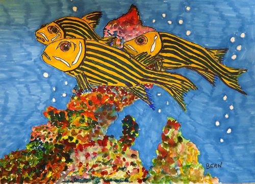 I wish I hadn't made some of the coral so dark. 