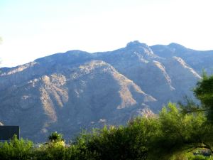 The Catalina Mountains from my bedroom balcony. -- Photo by Pat Bean