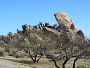 But I did stop long enough in Texas Canyon, 50 miles east of Tucson, to snap a few pictures of the area's rocky landscape. == Photo by Pat Bean