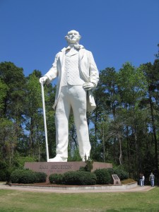 Sam Houston played a prominent roll in early Texas history, and so like most things in Texas, here he is -- larger than life. -- Photo by Pat Bean 