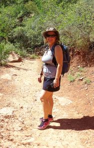 My friend Kim near the start of the hike. -- Photo by Pat Bean 