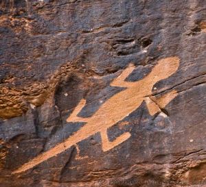 Lizard petroglyph at ; Dinosaur National Monument, Utah