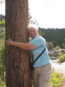 Me being silly and hugging a tree in Custer State Park in South Dakota. 