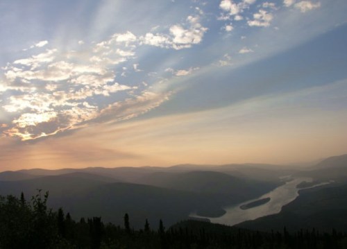 The Yukon River near Dawson City. -- Wikimedia photo 