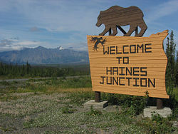 Haines Junction welcome,