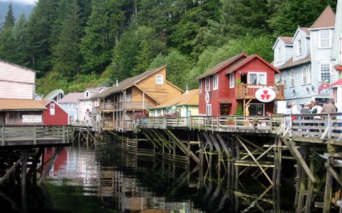 Creek Street in downtown Ketchikan. -- Wikimedia photo