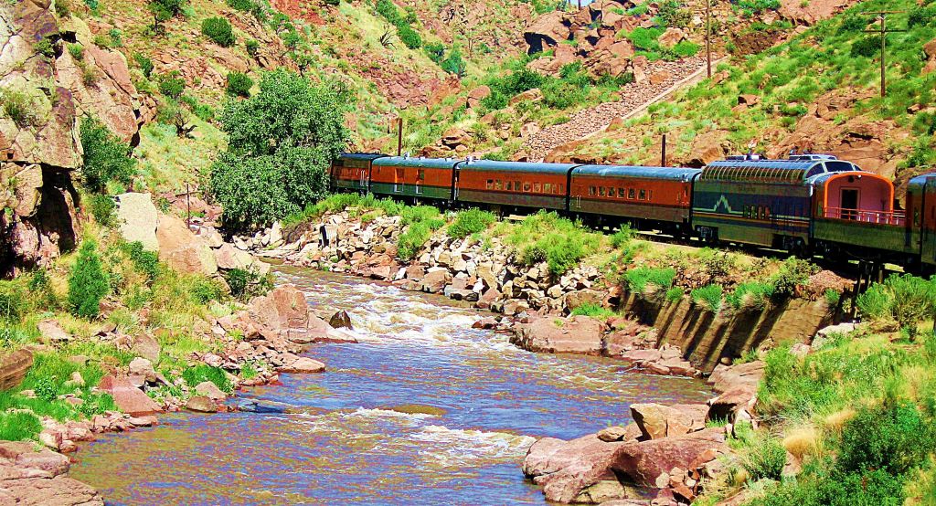 During my traveling days, I did manage a few train trips, like the one to the top of Colorado's Royal Gorge. I took this photo as the train curved around a bend while on the train itself. -- Photo by Pat Bean